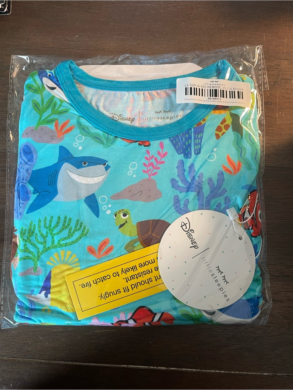Little Sleepies Blue Ocean Creatures Swim Shirt